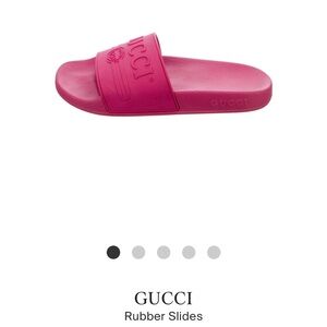 Gucci rubber slide sandals size 37